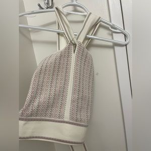 Club monaco cropped tank top with knotted front and backtie size XS